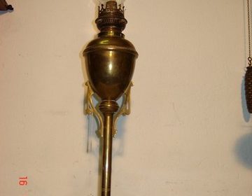Γαλλική Λάμπα πετρελαίου μπρούτζινη art-nouveau.Υ72.5ΕΚ.ΤΙΜΗ 350EURO