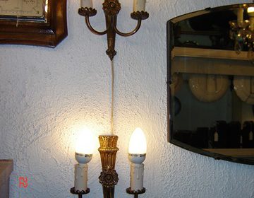 Παλιά Γαλλική μπρούτζινη απλίκα εποχής σε ζευγάρι circa 1900. ΤΙΜΗ:120 ΕΥΡΩ
