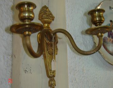 Παλιά Γαλλική μπρούτζινη απλίκα εποχής μονή circa 1900.ΤΙΜΗ:100 ΕΥΡΩ
